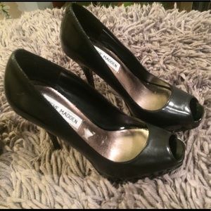 Steve Madden open toe 4” black high heels
